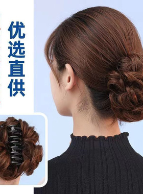 丸子头卷发圈蓬松假发圈