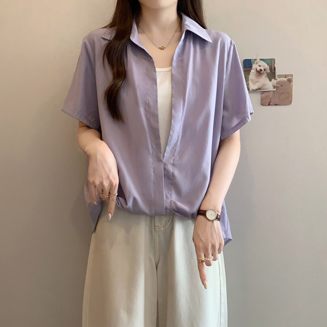 Summer Dopamine ໃສ່ເສື້ອ Chic ສອງຊິ້ນປອມສໍາລັບແມ່ຍິງທີ່ມີໄຂມັນບວກກັບຄົນອັບເດດ: ຄົນອັບເດດ: ສີທີ່ກົງກັນຂ້າມກັບເສື້ອແຂນສັ້ນ