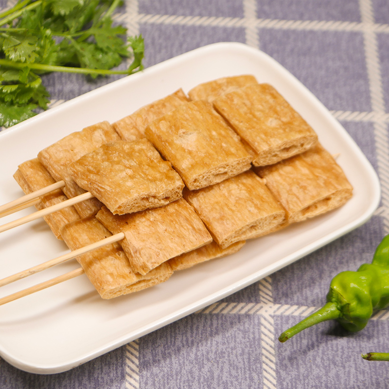 扁豆肠串干豆肠100串豆制品干货火锅麻辣烫关东煮人造素肉散装 - 图0