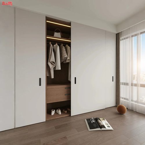 三联动推拉门阳台书房厨房木门卧室衣帽间定制隐形折叠移门隔断门 - 图3