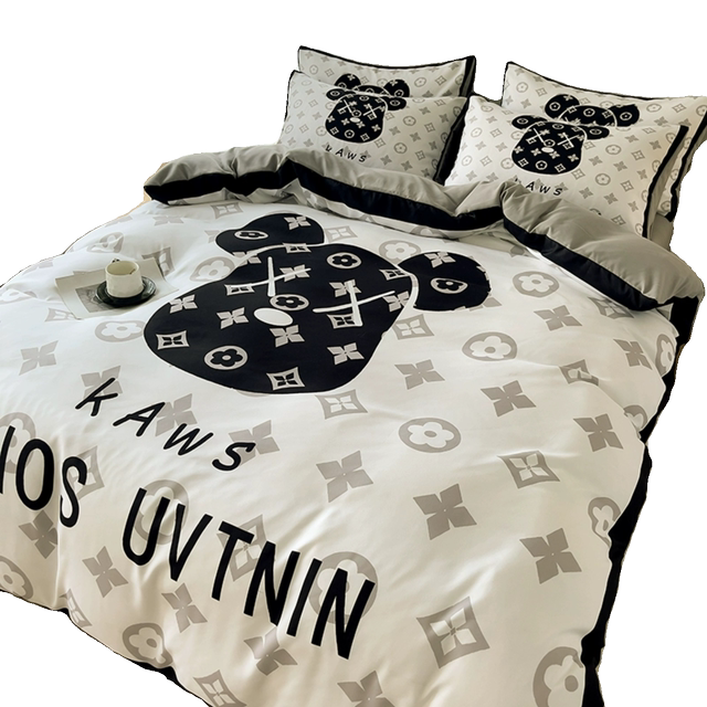 Light luxury high-end four-piece set of cotton-padded