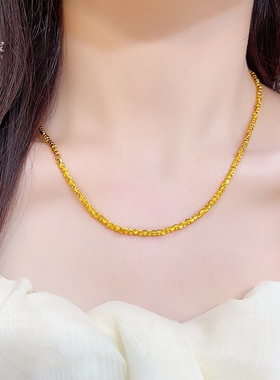 金包银爆闪蹦迪珠手环高级感记忆弹力项链 金包银蹦迪项链