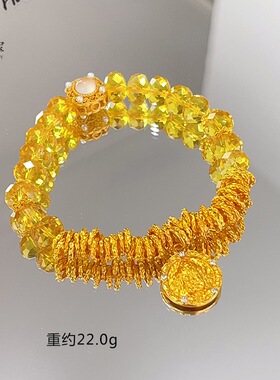 金包银黄水晶手链女款轻奢小众精致手串送女友礼物