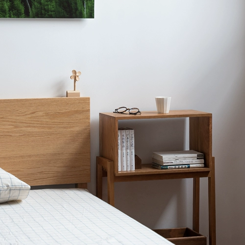 Mumo деревянные чернила маленькая боковая шкаф шкаф для прикроватного шкафа вишнево