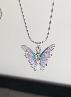 滴釉彩色四芒星项链芒星项链