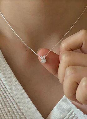 小兔子韩系女轻奢小众项链气质ins吊坠链送高级女友礼物锁骨