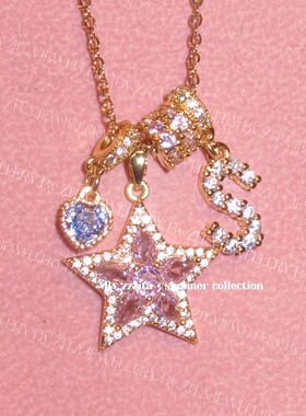 幸运许愿星~字母闪钻五角星爱心项链2025新款轻奢气质高级感项链