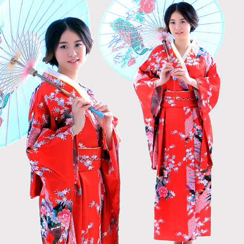 古装日本和服女正装传统改良名族男士和服舞台cos动漫花魁演出服 - 图3