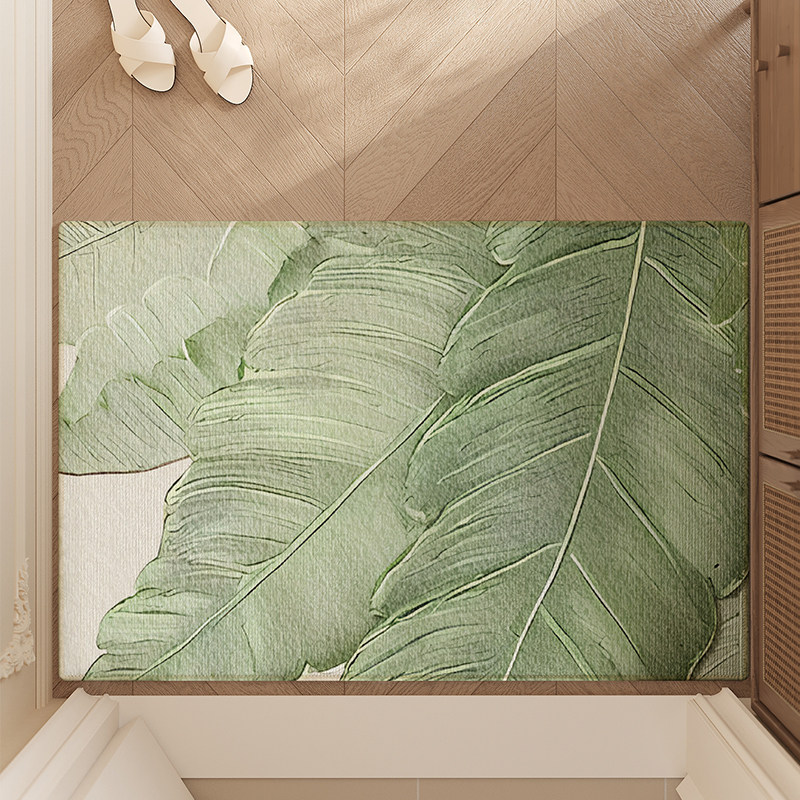 简约绿植入户门地垫进门玄关门口门垫防滑耐脏地毯可裁剪家用脚垫,淘宝优惠券,粉丝福利购,淘宝优惠卷