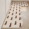 Cartoon simple kitchen special floor mats for home use, dirt-resistant, anti-slip, anti-oil, wipeable, wash-free L-shaped carpet absorbent floor mats