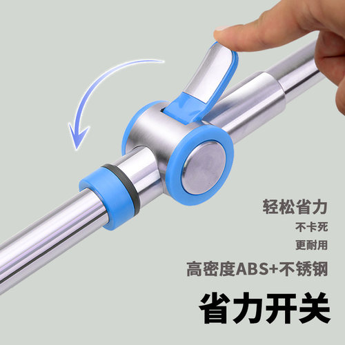 旋转拖把杆加粗一体式墩布杆手压加厚拖布杆好神拖通用配件不带桶 - 图1