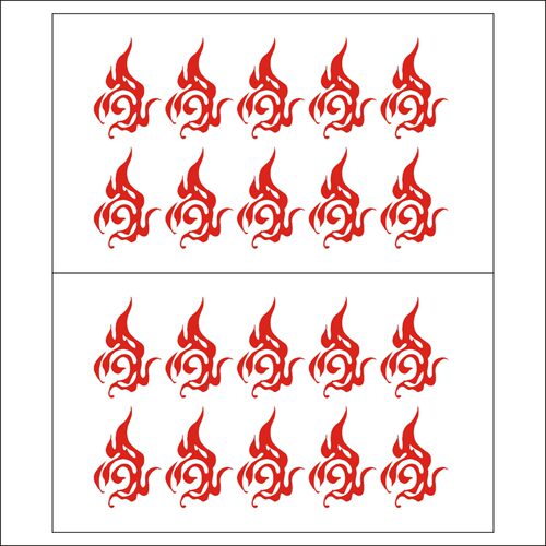 动漫游戏古装纹身贴纸套装花钿额头贴眉心贴脸部贴纸洛冰河儿童 - 图3