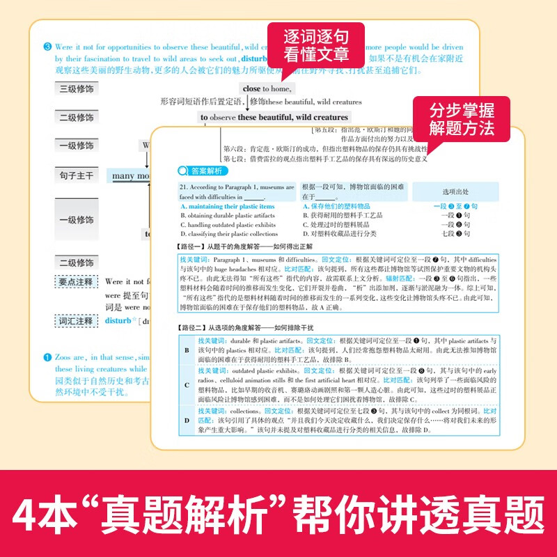 2025版任选考研真相英语一/二考研真相六本套英语历年真题解析+真题翻译手译+真题配套词汇+闪过考研圣经2004-2023年真题试卷 - 图1