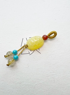 新款天然二代蜜蜡手链民族风挂件