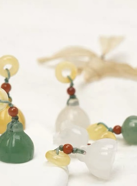 蜜蜡隔珠玛瑙莲蓬手链吊坠