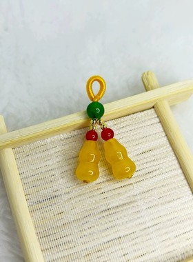 新中式国风葫芦形玉石吊坠