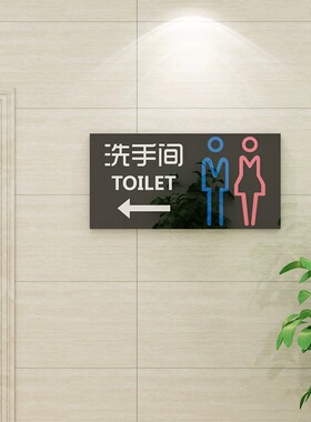男女卫生间标识牌贴画