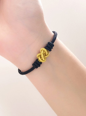 原创设计平安结手工编织八股红绳祈福幸运手绳情侣婴儿手链礼物女