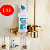 Eurostyle multifunction toilet brushed toilet brush holder suit golden toilet brush holder tray toilet brushed soft hair free of punch