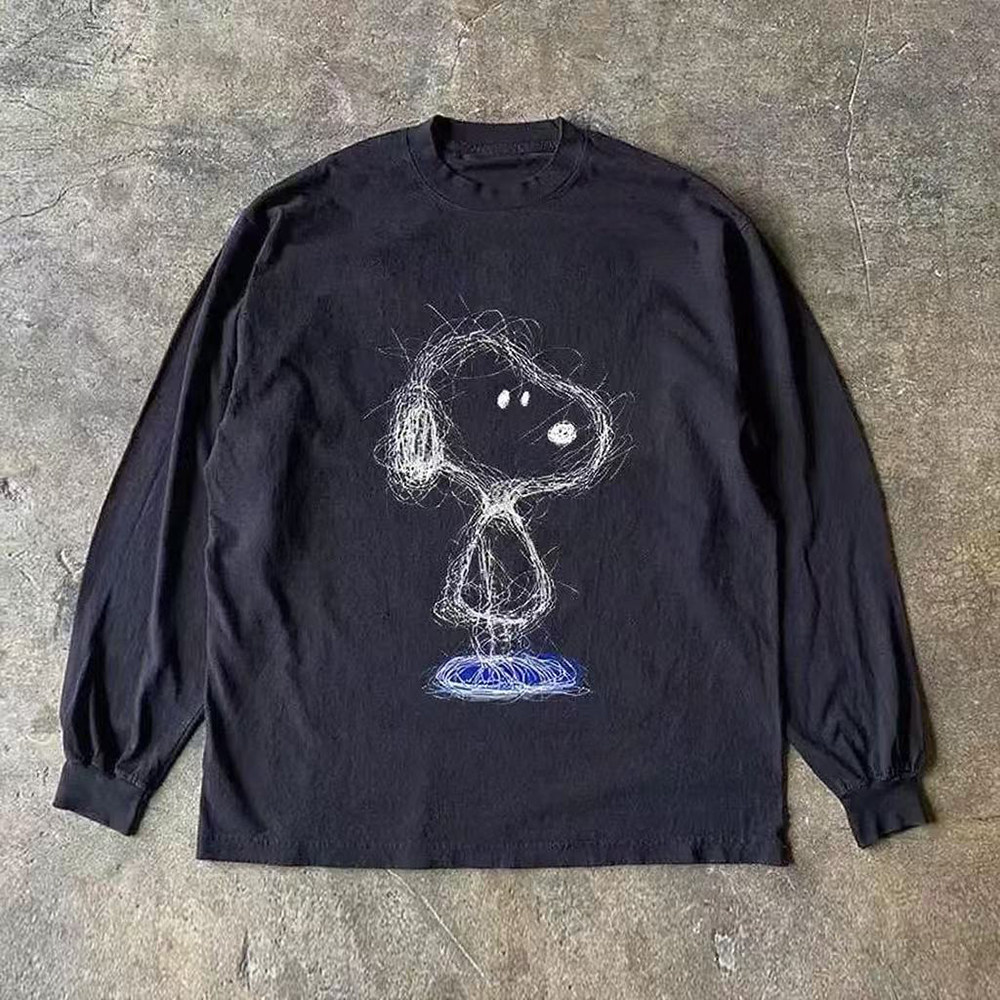 漫越美~品牌折扣美式洋气重磅纯棉长袖t恤男女宽松百搭时尚上衣潮,淘宝优惠券,粉丝福利购,淘宝优惠卷