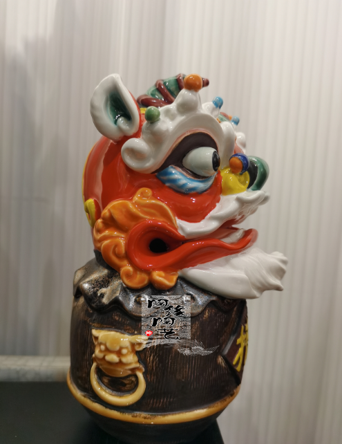 陶瓷工艺品 石湾公仔 狮子头摆件 捞乜都掂