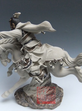 陶瓷石湾公仔刘备工艺品