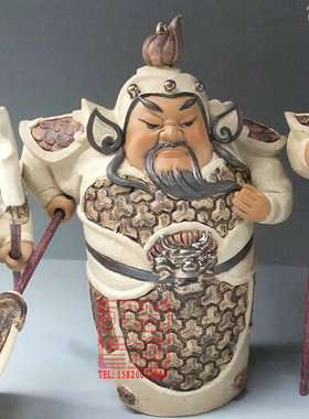 陶瓷石湾公仔 三国 Q版五虎将 关公 赵云 黄忠 张飞 马超
