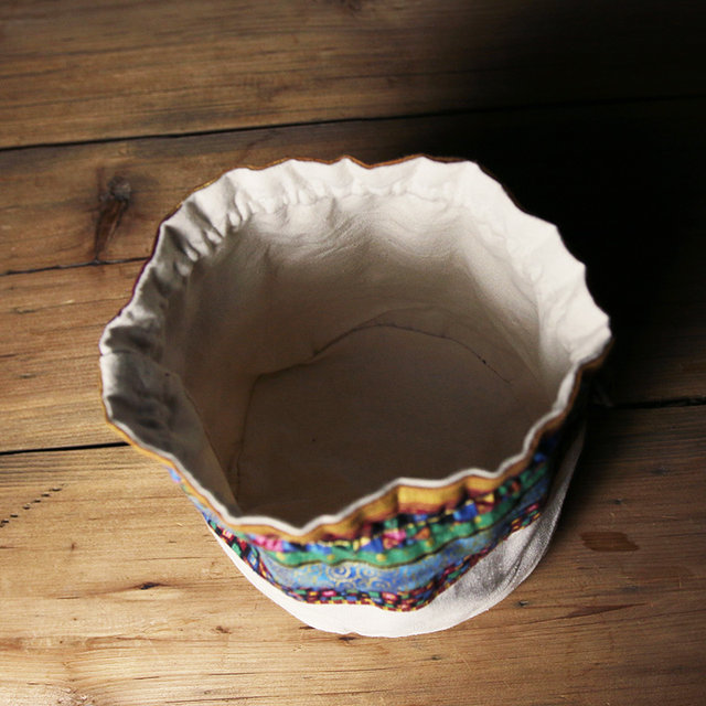 Large cotton linen tug drawstring storage storage bag