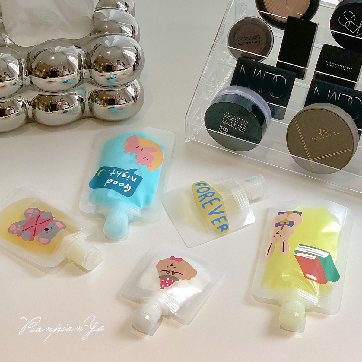 旅行分装袋化妆品乳液洗发水沐浴露便携小样分装瓶可折叠挤压,淘宝优惠券,粉丝福利购,淘宝优惠卷