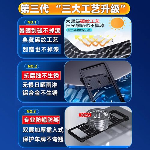 车牌边框牌照框铝合金新能源牌照架汽车牌架框车牌架车牌保护框套 - 图2