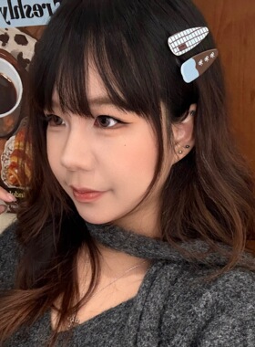 可爱卡通眼镜骨头刘海夹少女心百搭碎发夹儿童装饰鸭嘴夹发饰发卡