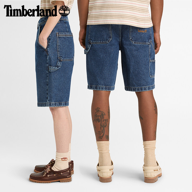 Timberland添柏岚官方男装牛仔工装短裤新款户外宽松大码|A6KQK,淘宝优惠券,粉丝福利购,淘宝优惠卷