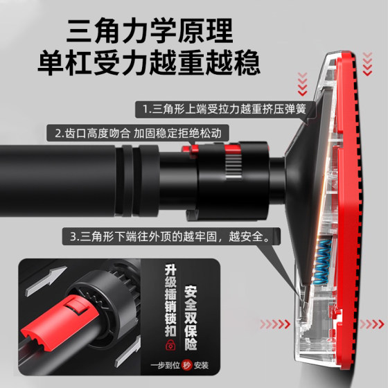Indoor home fitness equipment that does not require drilling and does not damage the wall