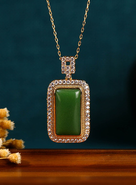 凤仪古风保色铜镀无事牌锁骨项链