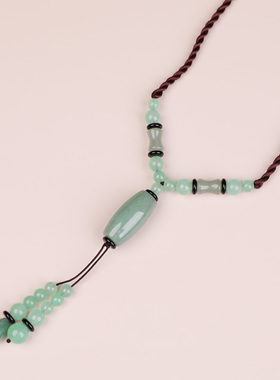 凤仪民族风东陵玉调节项链毛衣链