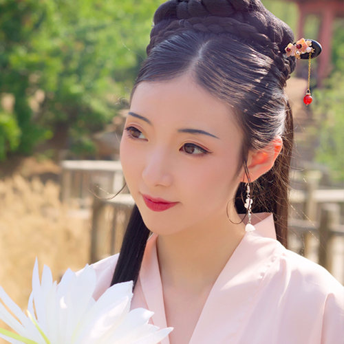 发簪黑檀木流苏步摇中国风宫廷手工盘发簪子发饰首饰古风汉服头饰 - 图0