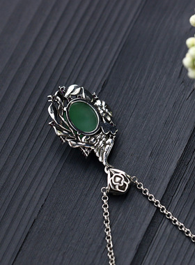 古风首饰珐琅彩凤凰于飞复古项链