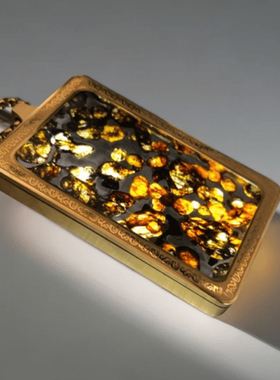 橄榄石铁陨石吊坠 星星项链陨铁天然情人节礼物保真