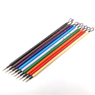 秋宏斋蒲公英彩色竹杆手工毛笔水彩画国画漫画手绘狼毫勾线面相笔 虎窝淘