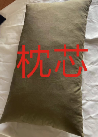 际华武汉三五零六工厂生产被子棉被纯棉正品橄榄绿枕套+枕芯=枕头-图2