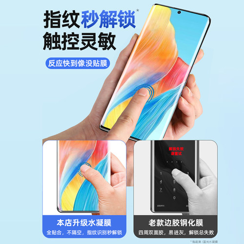 适用oppoa1pro手机膜oppoa2pro钢化水凝膜新品全屏覆盖a3pro防摔高清抗蓝全胶软膜por全包防偷窥曲面保护贴膜 - 图1