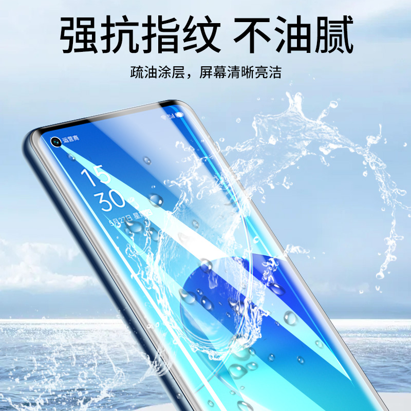 适用于opporeno6钢化水凝膜reno6pro手机膜pro+全屏覆盖oppo防偷窥全包rone保护贴膜6por曲面量子软膜 - 图3