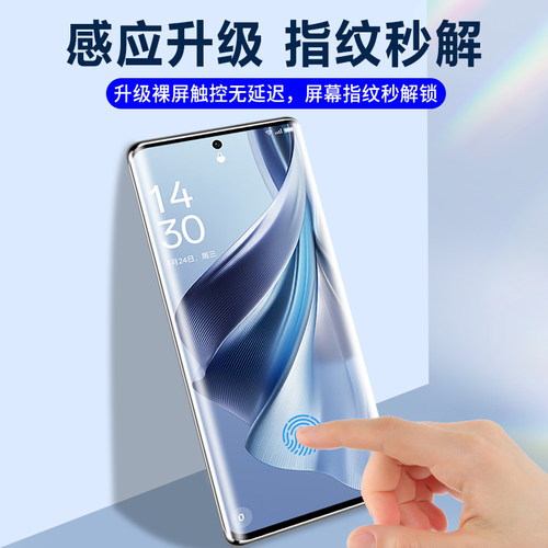 适用opporeno10钢化膜reno10pro手机膜oppo新款reno9全屏曲屏rone6防窥膜5por曲面uv水凝pro+全包4全胶3贴膜 - 图2