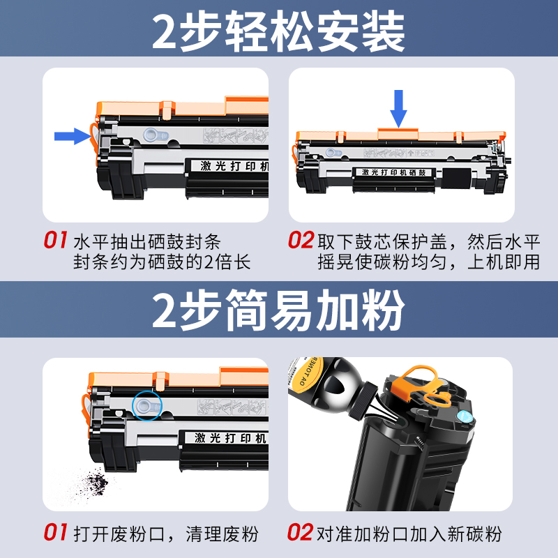 适用惠普M142硒鼓HP LaserJet m140w m110w m30a m29a mfpm410w m1410we激光打印机墨粉盒碳粉盒硒鼓 - 图2