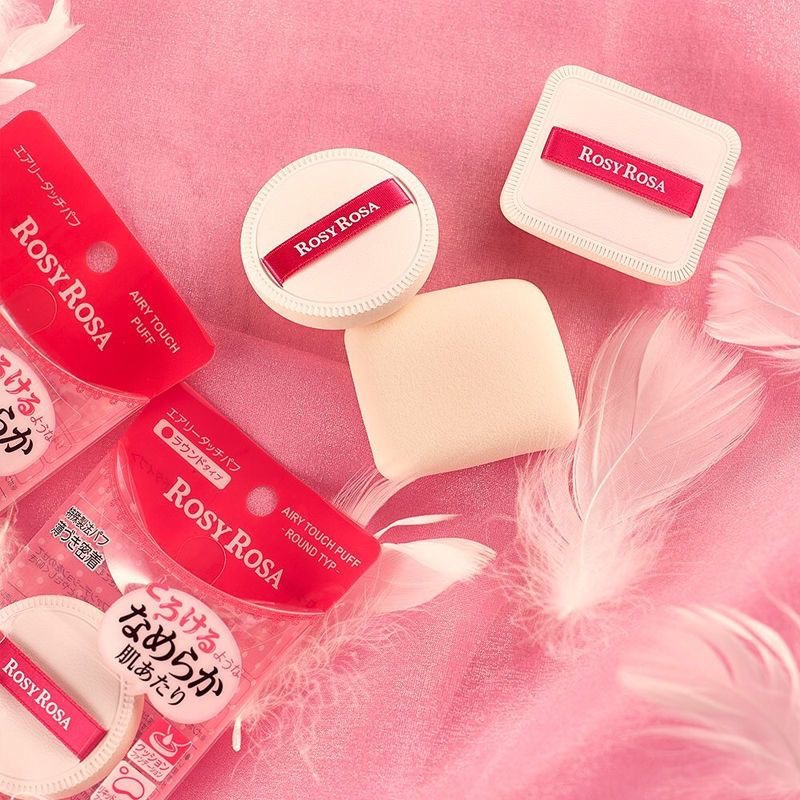 日本rosy rosa化妆绵干湿两用美妆专用气垫粉扑不吃粉多形状粉饼-图2