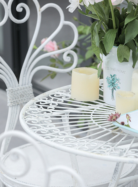 森得源新品上市款铁艺花园杂货椅子家具园艺实心孔雀椅41*41*93CM