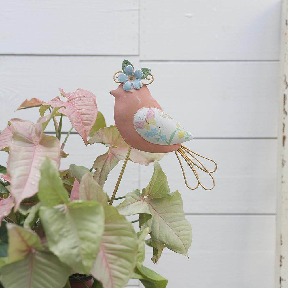 森得源欧式铁艺小鸟花插花盆装饰品半手工立体摆件马卡龙色系地插,淘宝优惠券,粉丝福利购,淘宝优惠卷