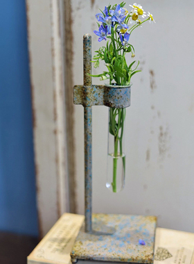 森得源铁制鲜花插花器具复古做旧