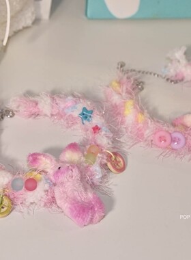 POPX毛线玩偶女原创设计项链