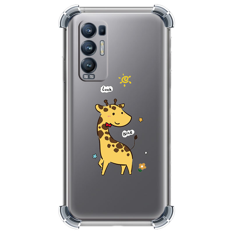 适用于oppoReno5Pro+加手机壳oppo Reno5Pro+十保护套防摔全包软薄潮男液态硅胶女个性透明气囊四角动漫卡通